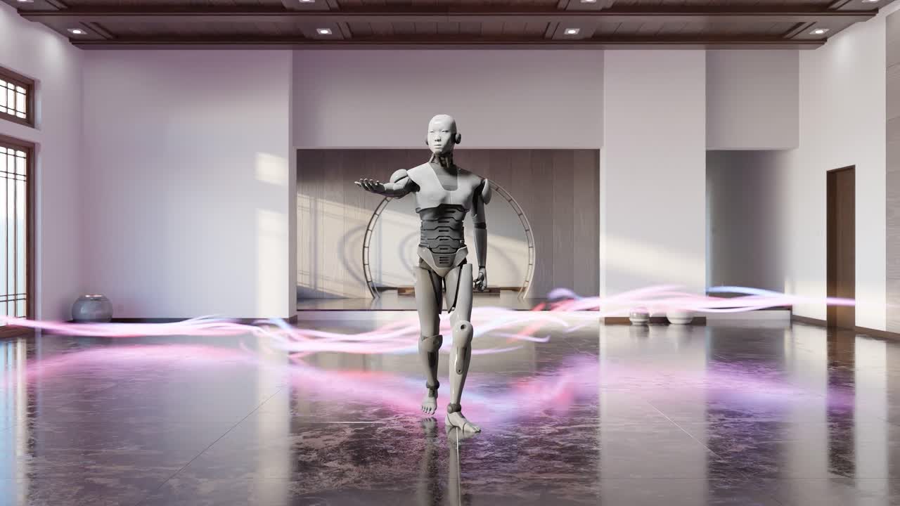 el baile del futuro: un robot en movimiento