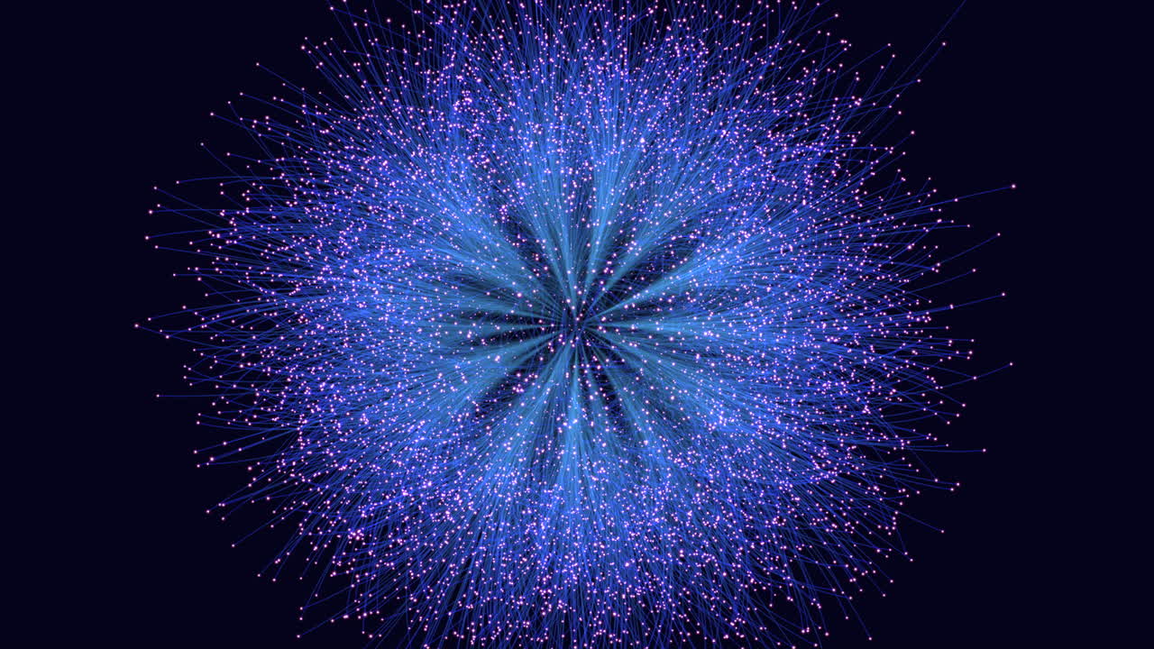 las chispas explosivas azules y blancas iluminan el cielo nocturno.