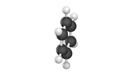 benzol (benzene). c6h6. seamless loop.