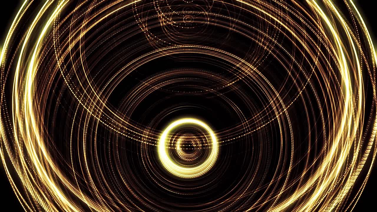 추상적인 금 원 패턴