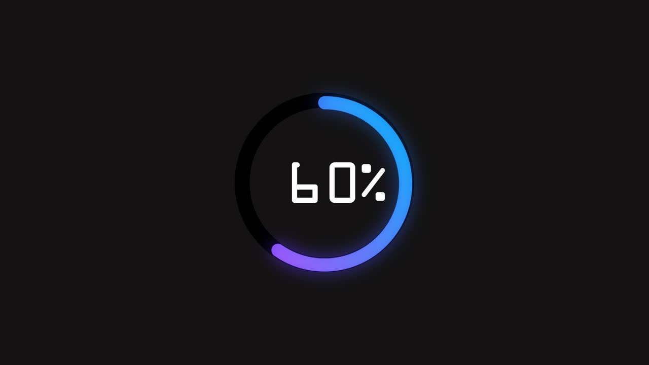 Colorful loading info Graphics animation of Number Digits, from zero to hundred Number Changing and loading one by one, Digital Graphics.