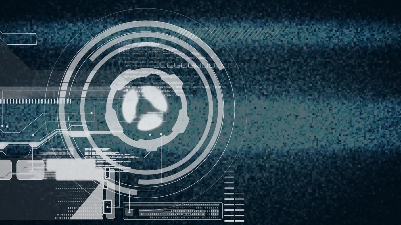 Animation of scope scanning over data processing and glitch