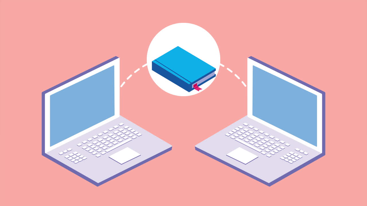 tecnología de educación en línea con portátil