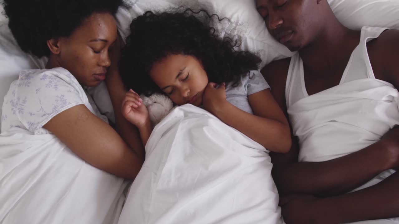 Family spending time at home together