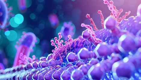 abstract colorful cells