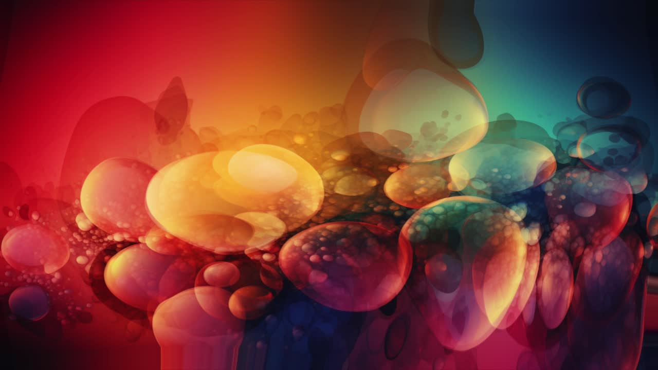Colorful Abstract Art Motion Background Bubbles Liquid 2D Animation