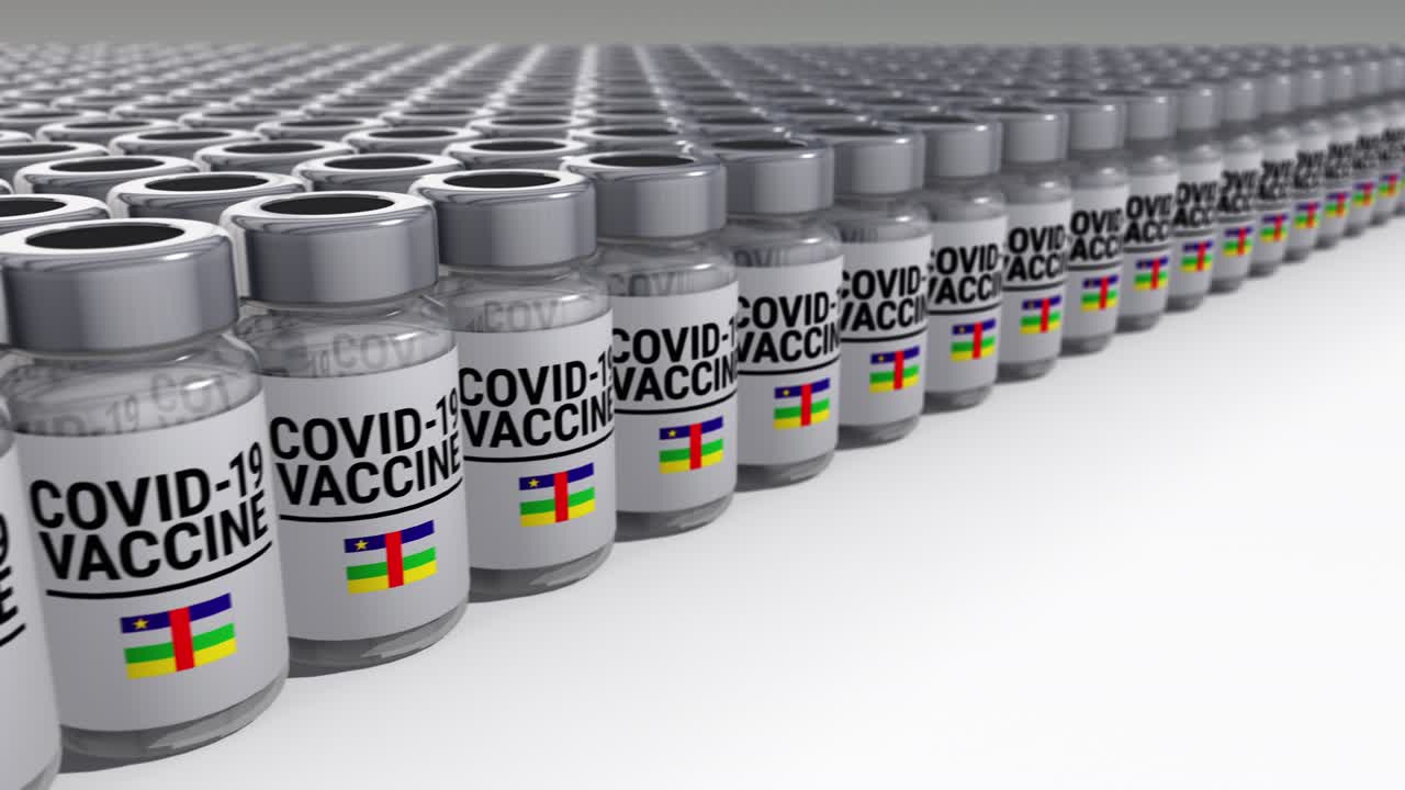botellas de vacuna contra el covid-19 república centroafricana