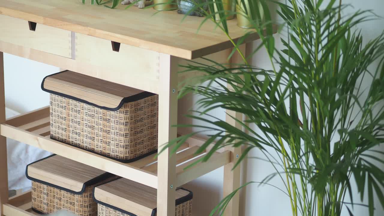 Table with Storage Baskets