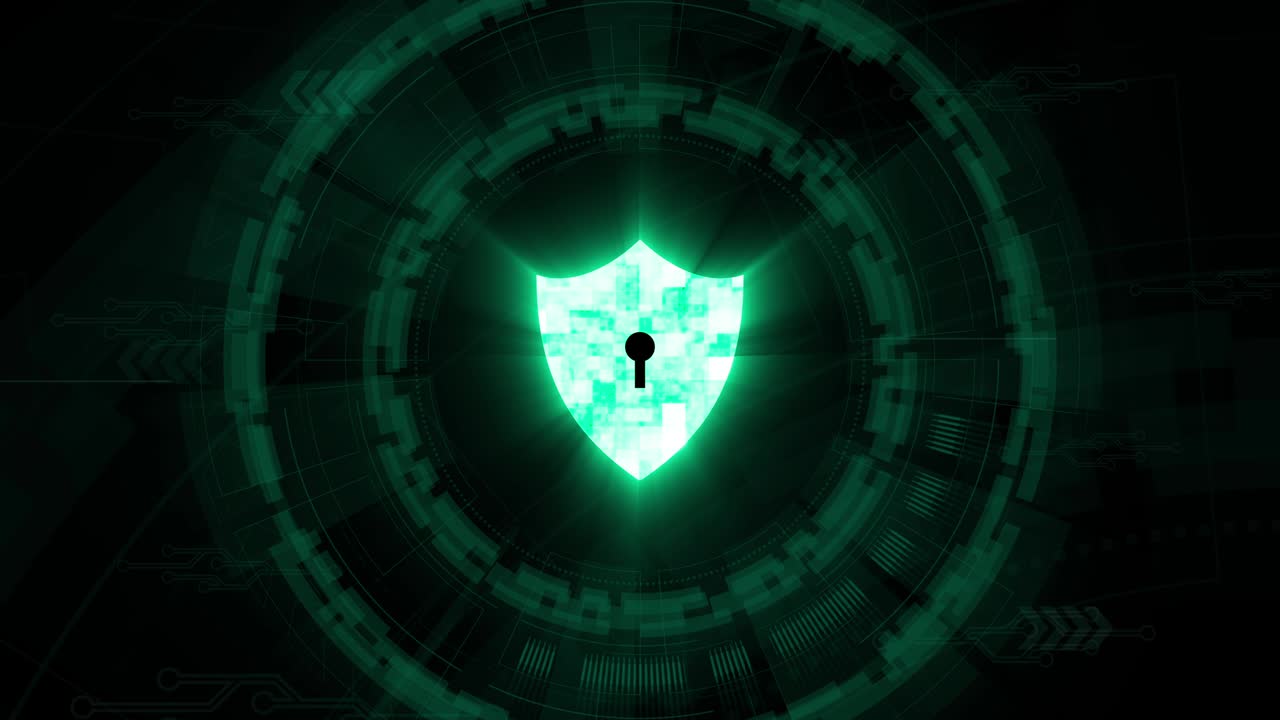 un grafico di sicurezza e firewall su sfondo verde, il sistema di sicurezza per il computer e il concetto di rete.
