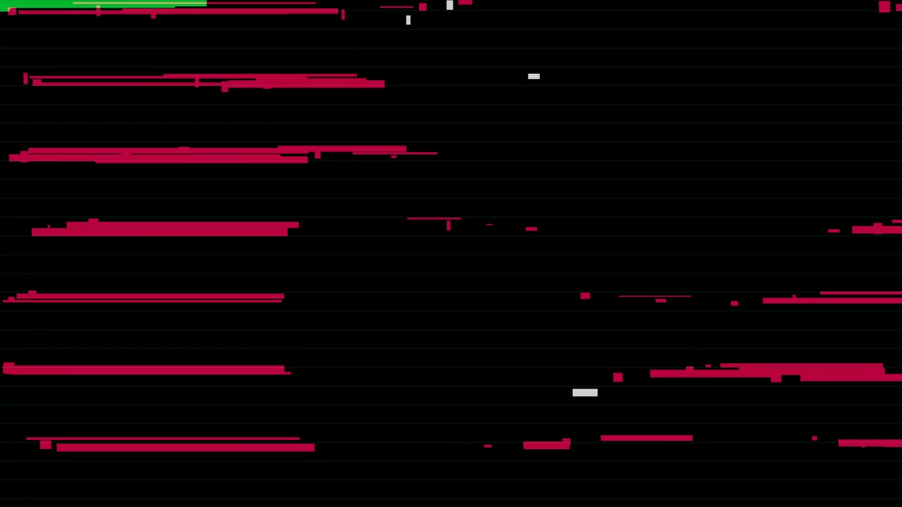 Effetto glitch digitale con linee orizzontali e rumore