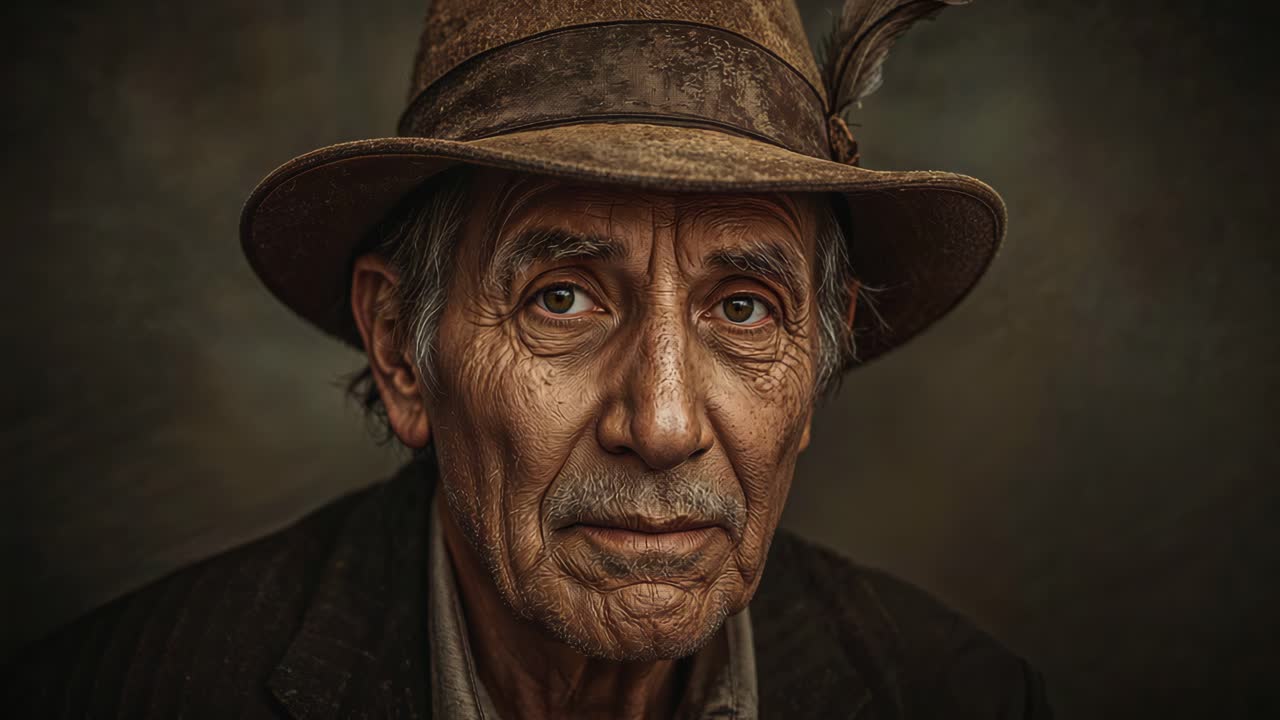 Portraits of an Elderly Man in a Fedora