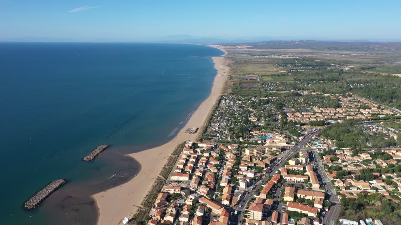 línea costera vista aérea valras plage casas residenciales balneario