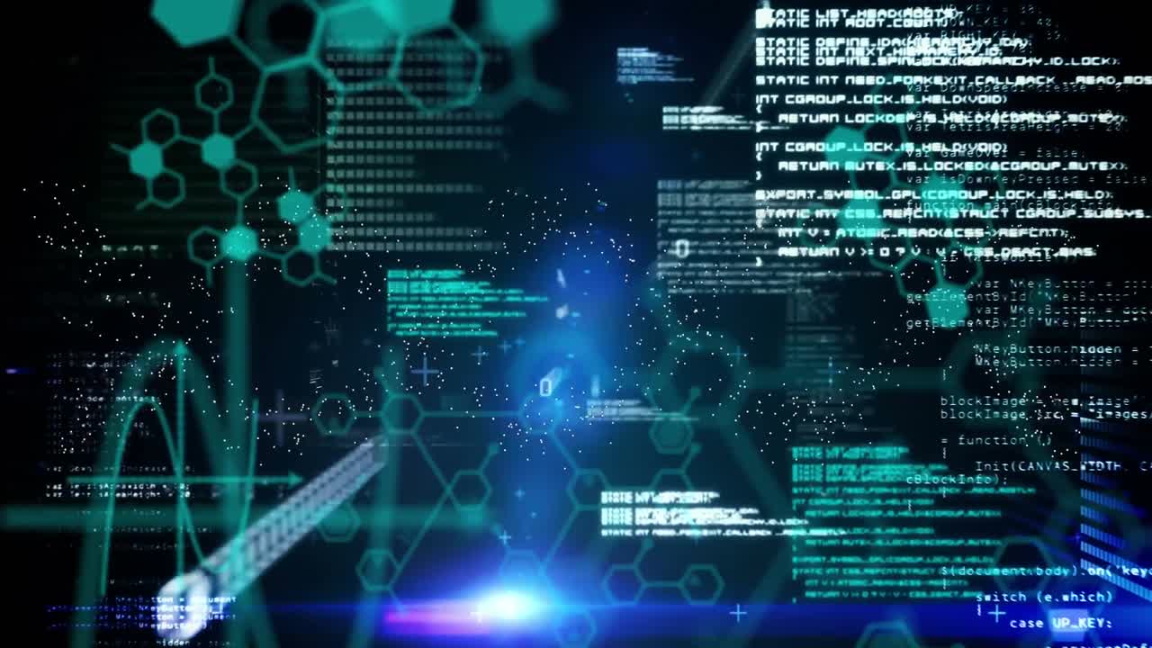 Animation of data processing over shapes