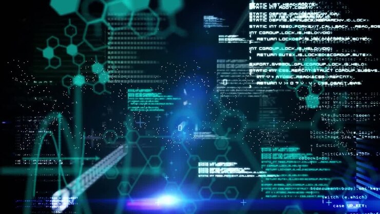 Animation of data processing over shapes