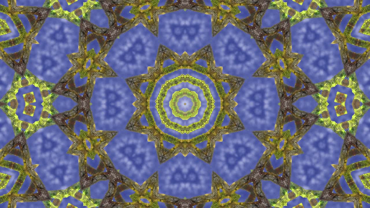 3d en bucle abstracto ornamentado fondo decorativo. hipnótico caleidoscopio de moda.