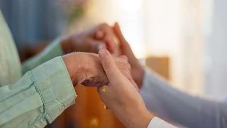 support and comfort through holding hands