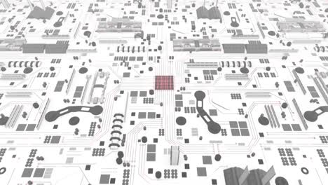 bright futuristic motherboard sharing economy concept loop 4k