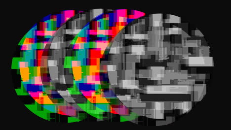 Colorful and monochrome static