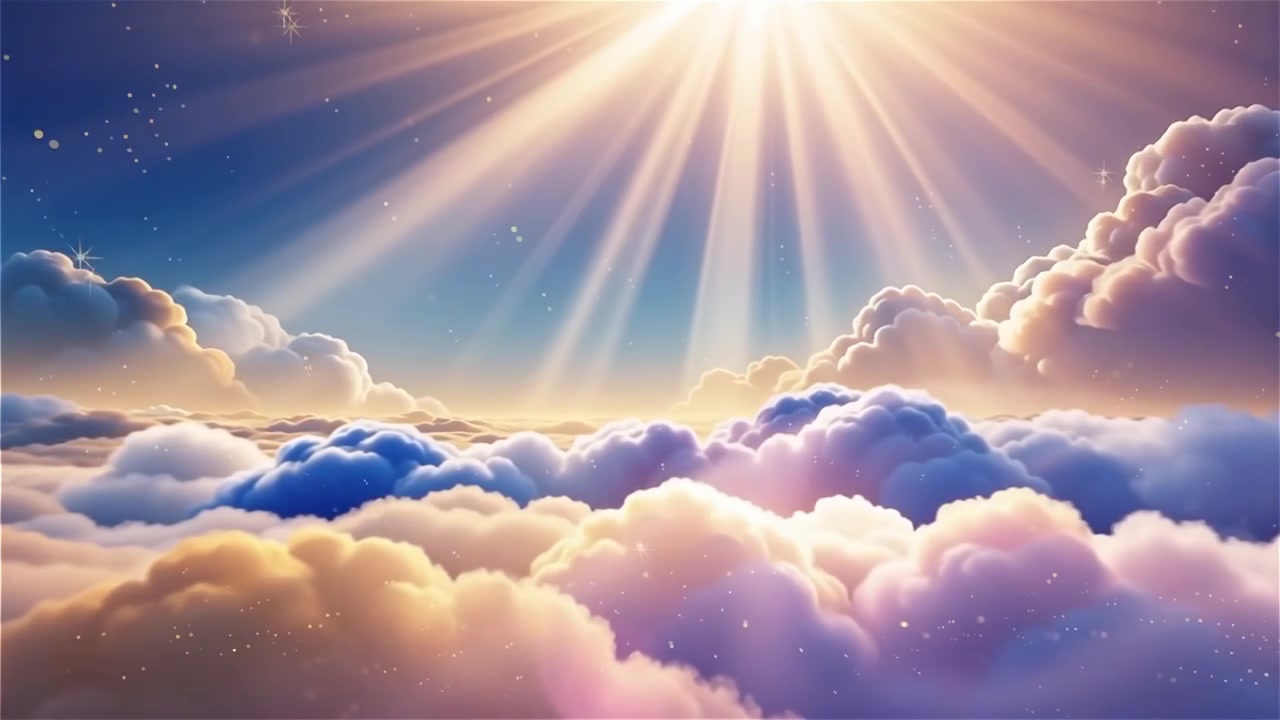 Christian Heavenly Light Worship Background