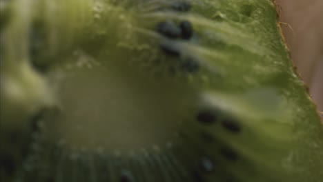 close-up of a kiwi slice