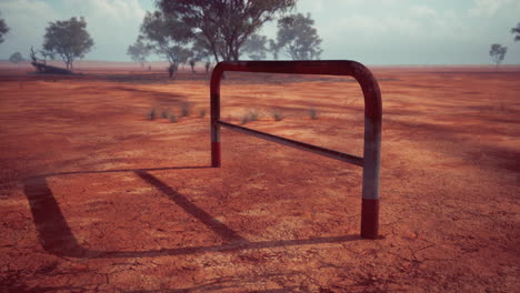 rusty metal barrier in the australian outback