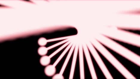 2d animation of glowing dna composed of particles on a black background. 60fps. zoom out.
