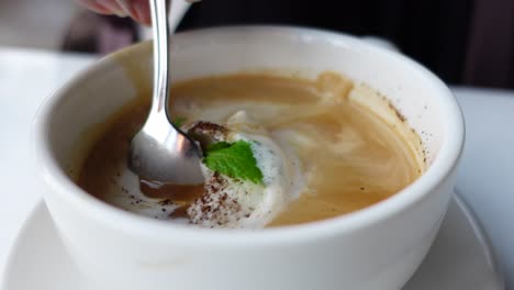afogato con menta