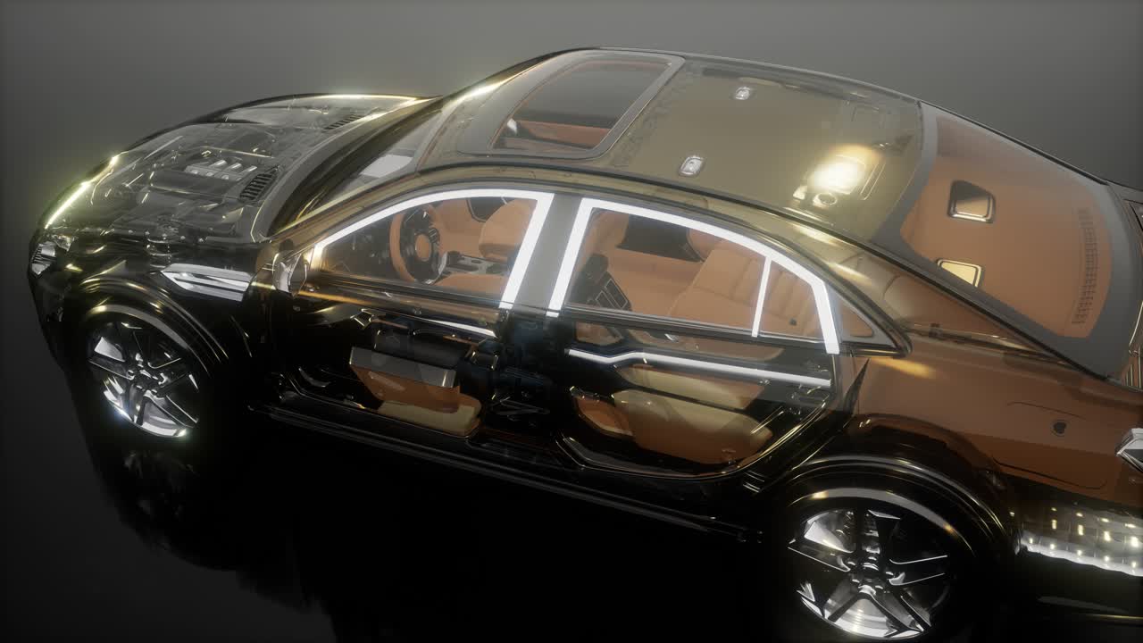 motor y otras partes visibles en el coche