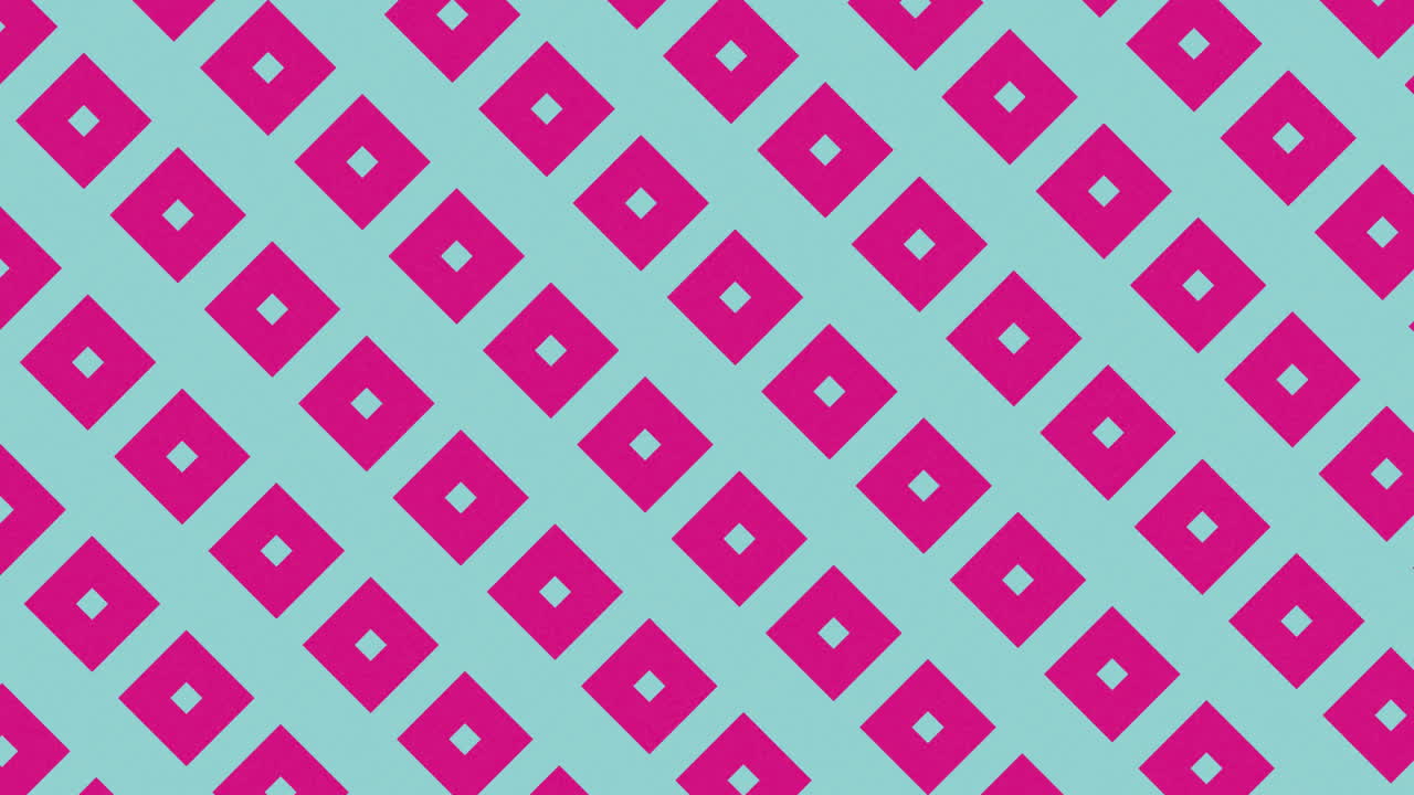 Animation of retro hypnotic motion of rows of yellow and purple squares
