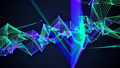 abstract glowing geometric network
