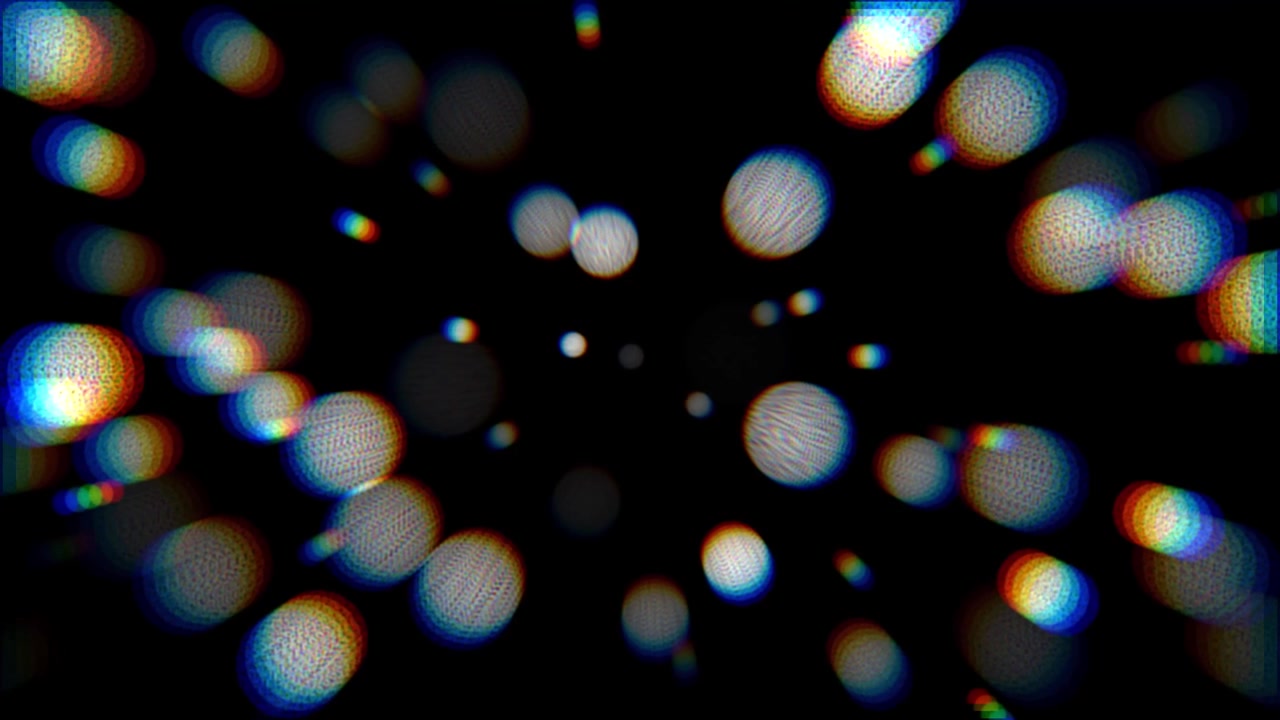 Abstract Background with Floating Chromatic Bokeh Circles