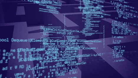 animazione dell'elaborazione dei dati del computer su labirinto