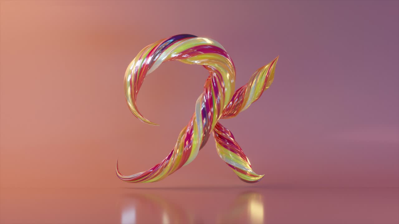 colorida letra renderizada en 3d x