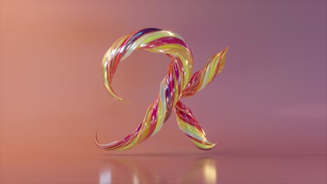 colorful 3d rendered letter x