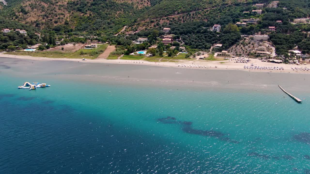Water sports in apraos beach corfu greece