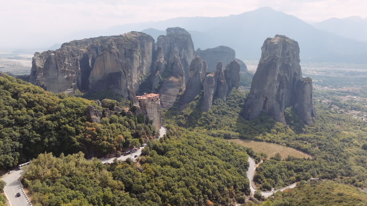 Meteora Monastery, Greece: Aerial View