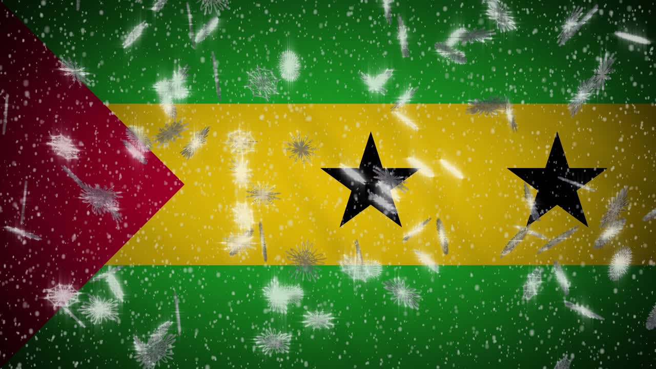 사우토메 프린시페 발, 눈이 떨어지는, 새해와 크리스마스 배경,