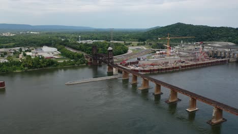 stunning 4k drone footage of chickamauga dam, showcasing its structure, the tennessee river, and scenic beauty. perfect for infrastructure, travel, or history projects
