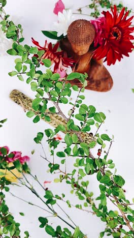 elegant decorative arrangement with incense stick and buddha statue