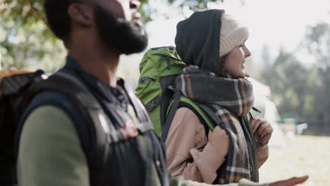 interracial couple, hiking