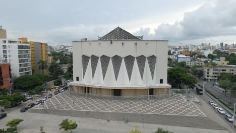 Aerial-view-of-"The-Square-of-Peace"-in-Barranquilla-Colombia