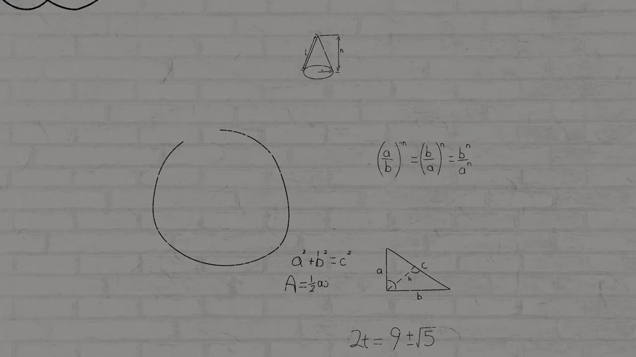 animación de fórmulas matemáticas sobre un fondo gris