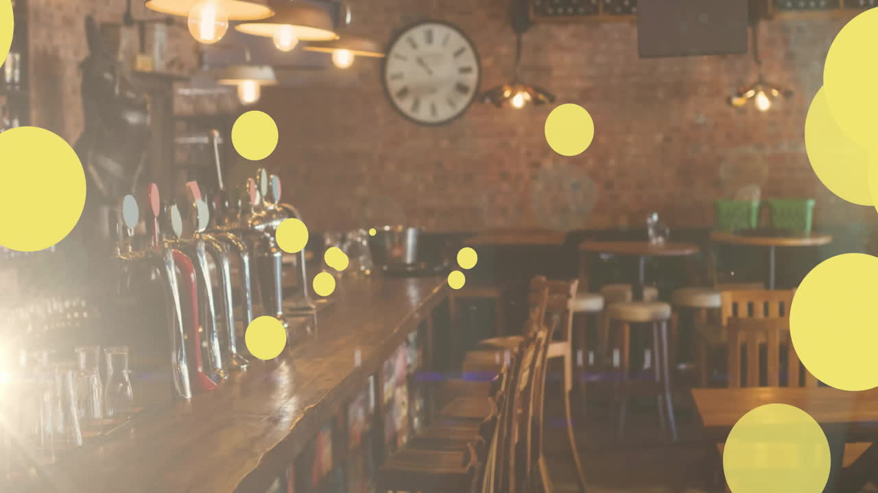 Animation of yellow spots over bar interior