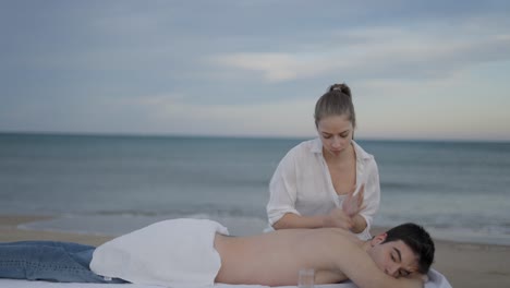 beach back massage