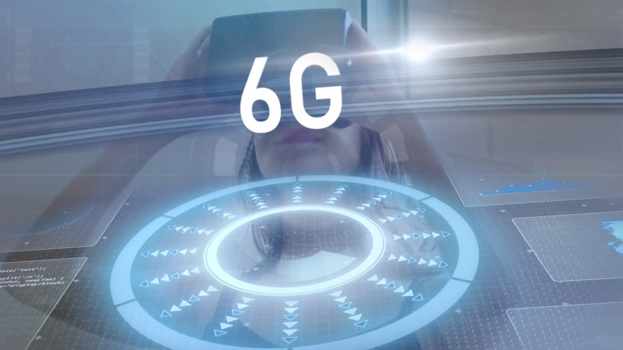 텍스트와 아프리카의 애니메이션과 반 ⁇ 이는 원형 스캐너와 어두운 배경