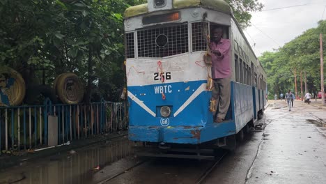 vintage tram in kolkata, india