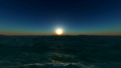 sunset in ocean 4k