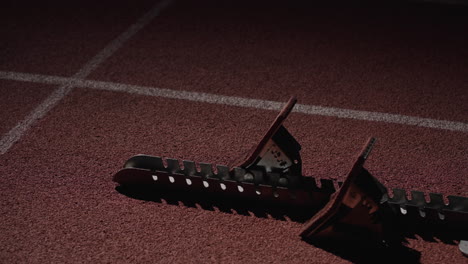 starting blocks on a running track