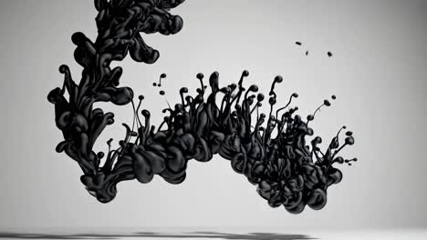 black ink splash