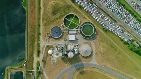 waste water treatment plant - view from the top